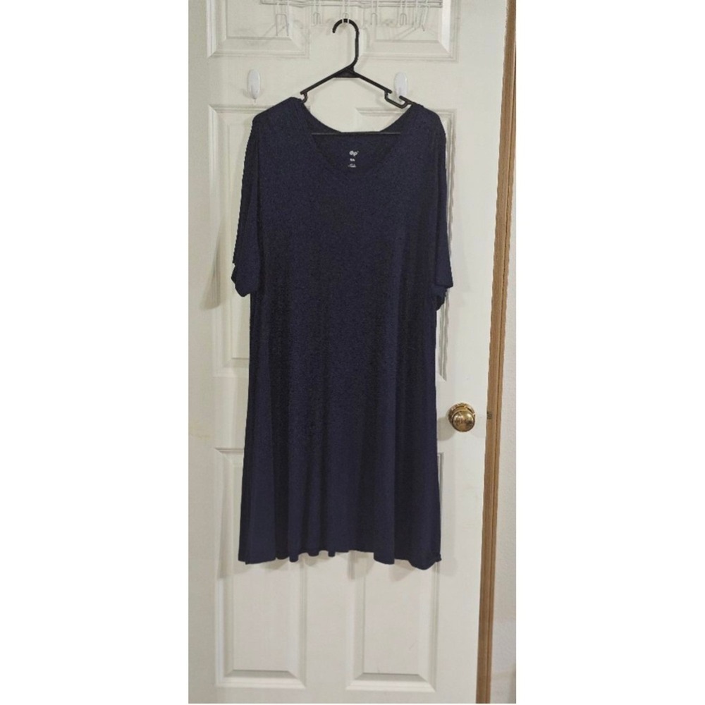 DIP womens plus rayon navy blue short sleeve dress size 2xl EUC